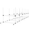 PawHut 6 Piece Dog Agility Set with Adjustable Height Jump Bars, Carry Bag, Displacing Top Bar, White