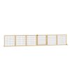 PawHut Wooden Pet Gate, 6-Panel Folding Dog Safety Barrier with Support Feet for Small & Medium Dogs, Natural Wood