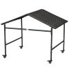 PawHut Outdoor Dog Shelter, Portable Wicker Animal Shelter with Wheels for Small and Medium Sized Dogs, Dark Brown