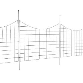 Garden Fence, 36.6in(H) x29.5in(L) Animal Barrier Fence, Underground Decorative Garden Fencing with 2.5 Inch Spike Spacing