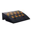 Rubber Curb Ramp 6" Rise Height Sidewalk Curb Ramp, 14.6" Width 19.3" Length Driveway Ramp for Curb, 15T Heavy Duty Rubber Ramp for Forklifts, Trucks