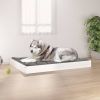 Dog Bed White 40"x29.1"x3.5" Solid Wood Pine