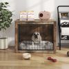 Dog Crate Furniture , Medium Wooden Dog Crate with Double Doors, Dog Furniture, Indoor Dog Kennel, Medium