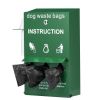 Dog Poop Bag Dispenser with Hand Wash Bottle, Lockable Outdoor Dog Waste Bag Holder with 600 Waste Bags, Stake, Pole