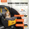 Dog Car Seat, Waterproof Dog Booster Seat for Car with Side Handles and A Storage Pocket, Clip-On Safety Leash and PP Cotton Filling