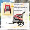Aosom Pet Bike Trailer and Stroller 2-in-1 Red with Universal Wheel Reflectors Safety Flag
