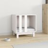 Dog House White Solid pine wood 19.7 x 15.7 x 20.5 in Durable