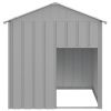 Dog House with Roof Light Gray 46.1"x40.6"x48.4" Galvanized Steel