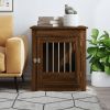 Dog Crate Furniture Brown Oak 25.4"x31.5"x28" Engineered Wood