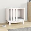 Dog House White Solid Pine Wood 23.6 x 17.7 x 22.4 in Durable
