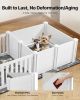 Puppy Dog Whelping Pen Box Adjustable Door Height for Medium Dogs 73x38x19.7 in