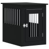 Dog Crate Furniture Black 17.7"x24.4"x23.2" Engineered Wood