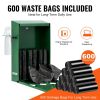 Dog Poop Bag Dispenser with Hand Wash Bottle, Lockable Outdoor Dog Waste Bag Holder with 600 Waste Bags, Stake, Pole