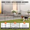 Garden Fence, 36.6in(H) x29.5in(L) Animal Barrier Fence, Underground Decorative Garden Fencing with 2.5 Inch Spike Spacing