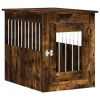Dog Crate Furniture Smoked Oak 21.7"x29.5"x25.6" Engineered Wood